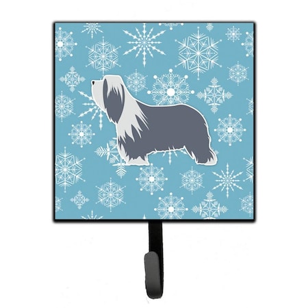 Carolines Treasures Winter Snowflake Bearded Collie Leash or Key Holder BB3517SH4